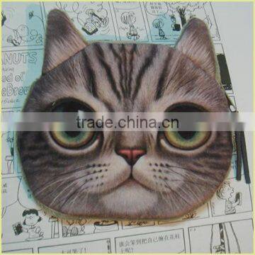 Funny cat face coin purses