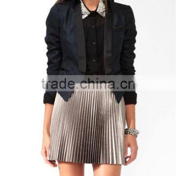 Sueded Contrast Trimmed Blazer