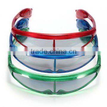Brand New High Quality Flashing LED Space Light Up Sun Glasses Glow Rave Party Club Disco Gift Toy Blue photo-5
