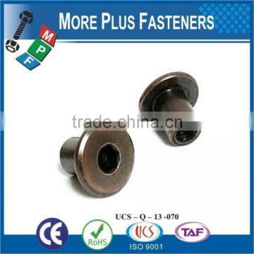 Made in Taiwan Brass Material Bronze or Nickle Material Flat Head Hex Socket Connector Cap Nut photo-5