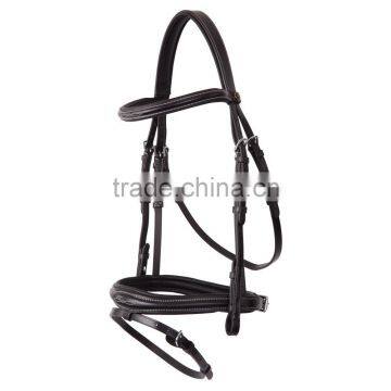 Soft leather adjustable horse bridle