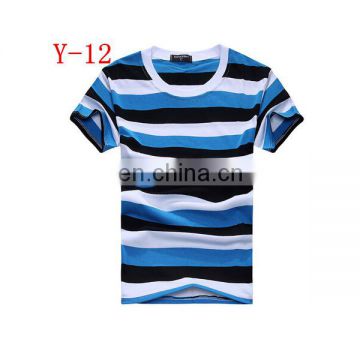 Hot sale men's striped cotton o-neck t shirt