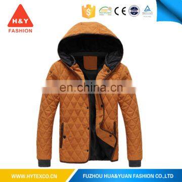 oem manufactures outdoor polyester /cotton warm new product casual padded jackets yellow