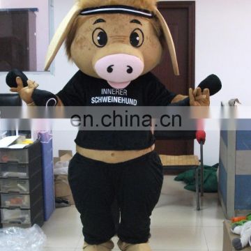 2016 high quality customed pig mascot costume for adults