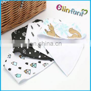 Elinfant high quality baby bandana bibs organic cotton soft with snap