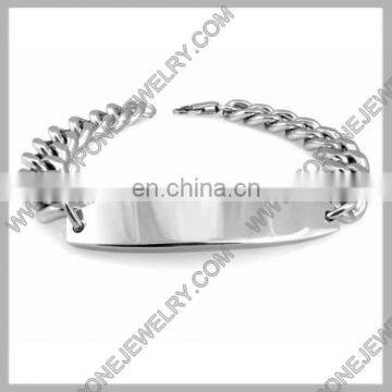 wholesale latest unique design bracelet stainless steel jewelry engravable bracelet