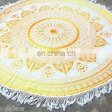 72" Indian Roundie Round Sun Star Mandala Hippie Tapestry Beach Throw Towel Yoga Mat Bohemian Art