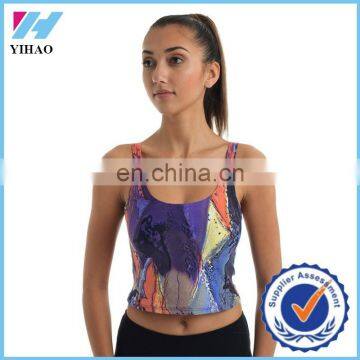 Trade Assurance Yihao 2015 Womens Custom Sports Gym Yoga Wear Crop Singlet Tank Top Tops in Bulk