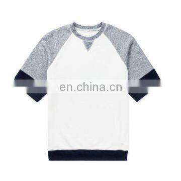 Raglan Sleeve Thin French Terry Fashion T-shirts Autumn Rib Bottom Half Sleeve Custom t Shirts photo-2