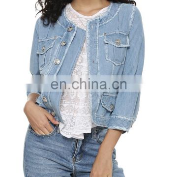 Beautiful Stitch Detail Denim Jacket for women