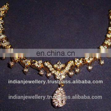 cubic zirconia jewelry set exporter, ad jewellery set manufacturer