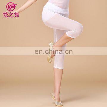 Fashion Top Quality Water Yarn Cropped Dance Trousers Pant for Women K-4038