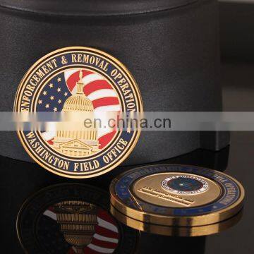 3D palace Challenge Coin hard enamel gold coin