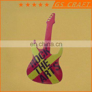 Wholesale Custom Square Pins Metal Button Badge /custom Pin Button Badge Guitar Shape