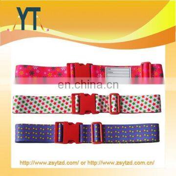 Personlized elastic luggage strap for wholesale,5*150-210CM Customized Polyester Luggage Strap