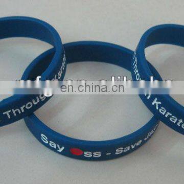 debossed full color silicone wristbands