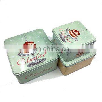 Custom Square Small Gift Metal Chocolates Biscuits Cookies Cake Tin