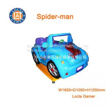 Zhongshan amusement park equipment, hot sale, coin operated, swing game machine spider-man, kiddie rides, rocking car