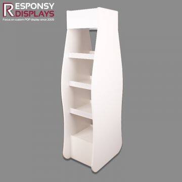 Wooden 4 Tiers Floor Milk Drink Beverage Display Rack