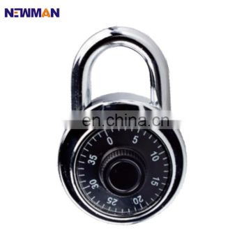 NEWMAN CP8056A Round Steel Password Lock, 50mm Small Combination Padlock