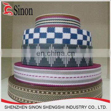 pure cotton woven jacquard elastic silicone elastic woven ribbon