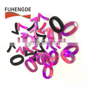 Green Iron on Towelling and Fabric Embroidery Patch Letters With Hook Loop Backing Fastening photo-6