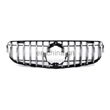 Silver GTR Style Front Grille 16-18 For Mercedes Benz GLC W/X253 GLC300 GLC350