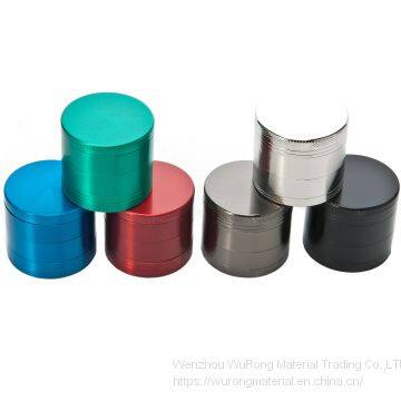 D40mm& H36mm Zinc Alloy Flat Shape Grind 4-layer Moke Grinder as Colorful Cigar Crushing Accessory for Tobacco,smoke,cigarette photo-2