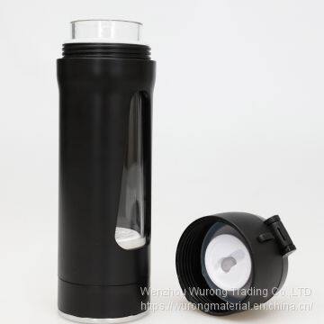 280ml Borosilicate Glass Water Cup With Ceramic Spheres of Mineral Alloy Element Making Water Soluable Hydrogen 800-1300 Pbb Rapid Microelctrolysis Generating Hydrion Neutralizing Radical Portable Lidded Bottle Anit-scald-skid Hot Water Tea Cup photo-4