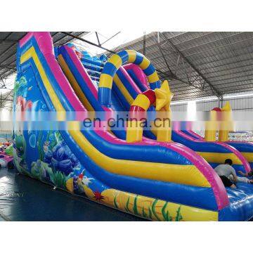 Shaoxiong Toys Mermaid Inflatable Wet Dry Slides Inflatables Double Lane Slide Dry Inflatable Slide photo-2