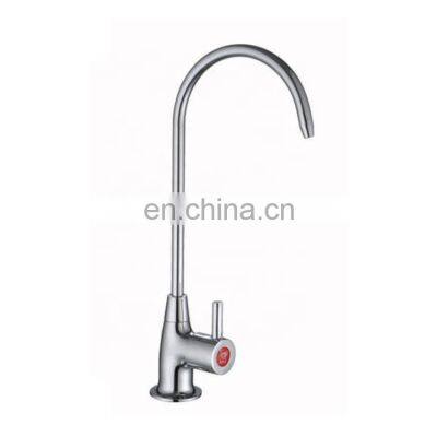 Hot and cold water chrome body zinc material color deck mount flexible kitchen mixer faucet