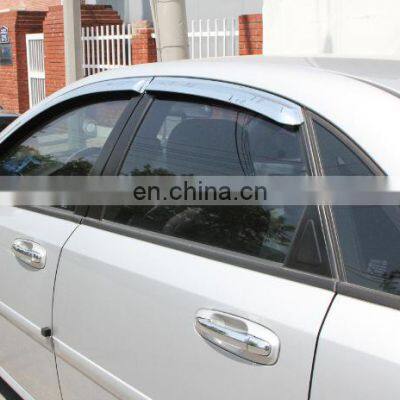 Chrome Door Visor Side Window Deflector Shade Sun Rain Shield Silver Strips Guard for Buick Excelle