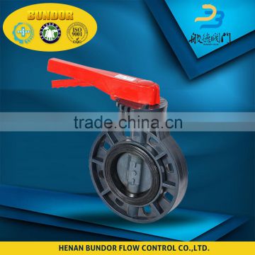 Manual Upvc Wafer Butterfly Valve Dn150