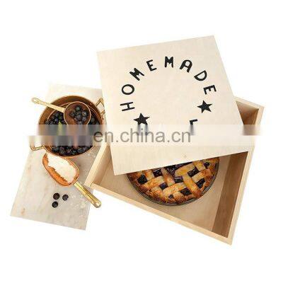 Vitalucks Hot Sale Wholesale Custom Apple Pie Packaging Wooden Box Special Gift Box