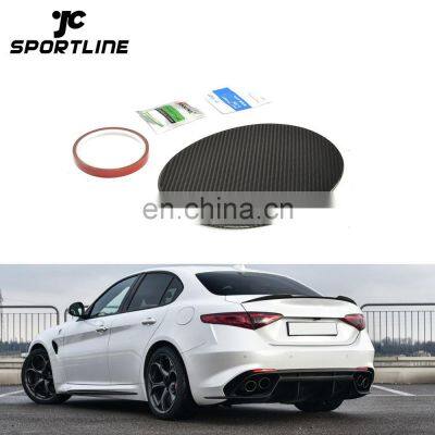 2017 Carbon Fiber Fuel Tank Cover for Alfa Romeo Giulia QV Sedan 4-Door