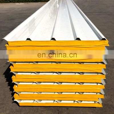 Insulated rock wool / mineral fireproof sandwich roof and wall panels price for prefabricated building wall cladding materials