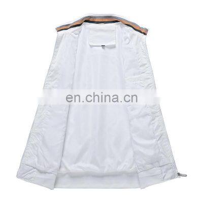 Windproof Men's Jackets Fleece White Winter Casual OEM Service Standard WASHED Full Zipper Jacket Polyester Cotton Bomber Jacket photo-3