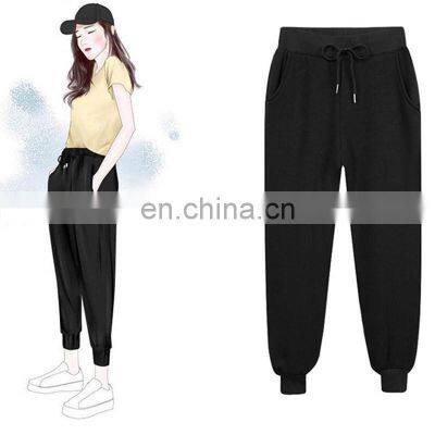 Manufacturer wholesale women's nine-point harem straight leg pants anti-mosquito sports wide leg home pants