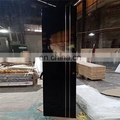 Masonite cheap commercial flush interior bedroom office apartment decorative design black flush luxury solid core wood door