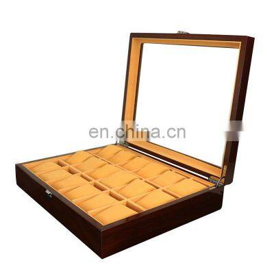 Custom Top Sale Jewelry Display 18 Slots Lacquer Wooden Watch Packaging Box photo-4