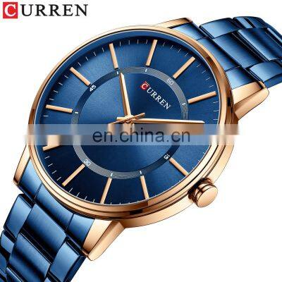 Curren 8385 Minimal Quartz Watch Luxury Stainless Steel Water Resist Brands Watches for Men