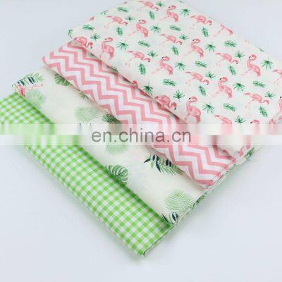 Cotton twill printed fabric cartoon Flamingo kindergarten baby pure cotton bedding products fabric