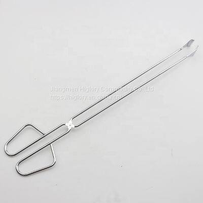 Wholesale promotion household iron with zinc coat food steak clamp kitchen domestic party BBQ tong