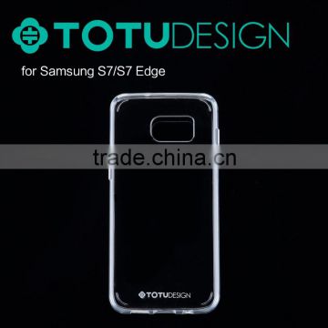 TOTU Wholesale Crystal Clear TPU+PC phone case for SAM S7/s7edge