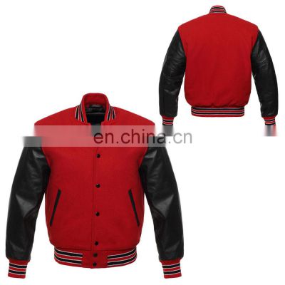 Varsity Jackets Custom Printing Long Sleeve Men's Baseball Jacket Men Plain Blank Varsity Letterman Jackets