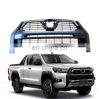 MAICTOP car front bumper grill for Hilux revo rocco chrome grille 2021 black and chrome