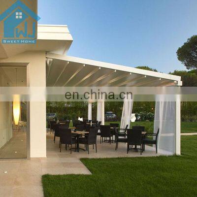 Modern Motorized Retractable Canopy Pergola Roofing Awning Systems