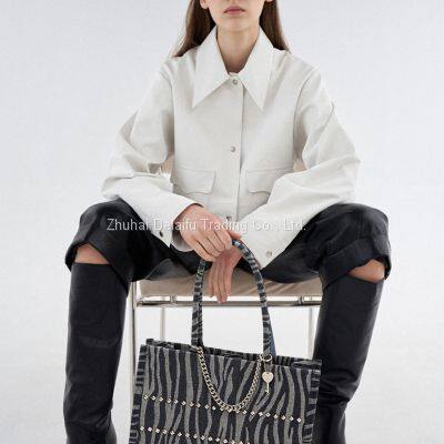 2023 Spring New Commuter Tote Bag Portable Underarm Bag Female Large Capacity Canvas Bag photo-3