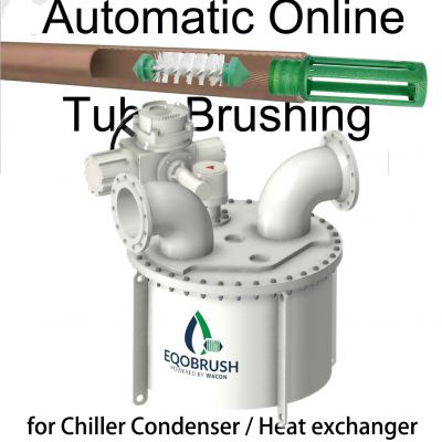 Condenser tubes online brushing  system