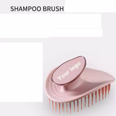 New Leaves Shaped Shampoo Brush Message Scalp Hairbrush Hard Tooth Shampoo Brush for Women Long Hair photo-2